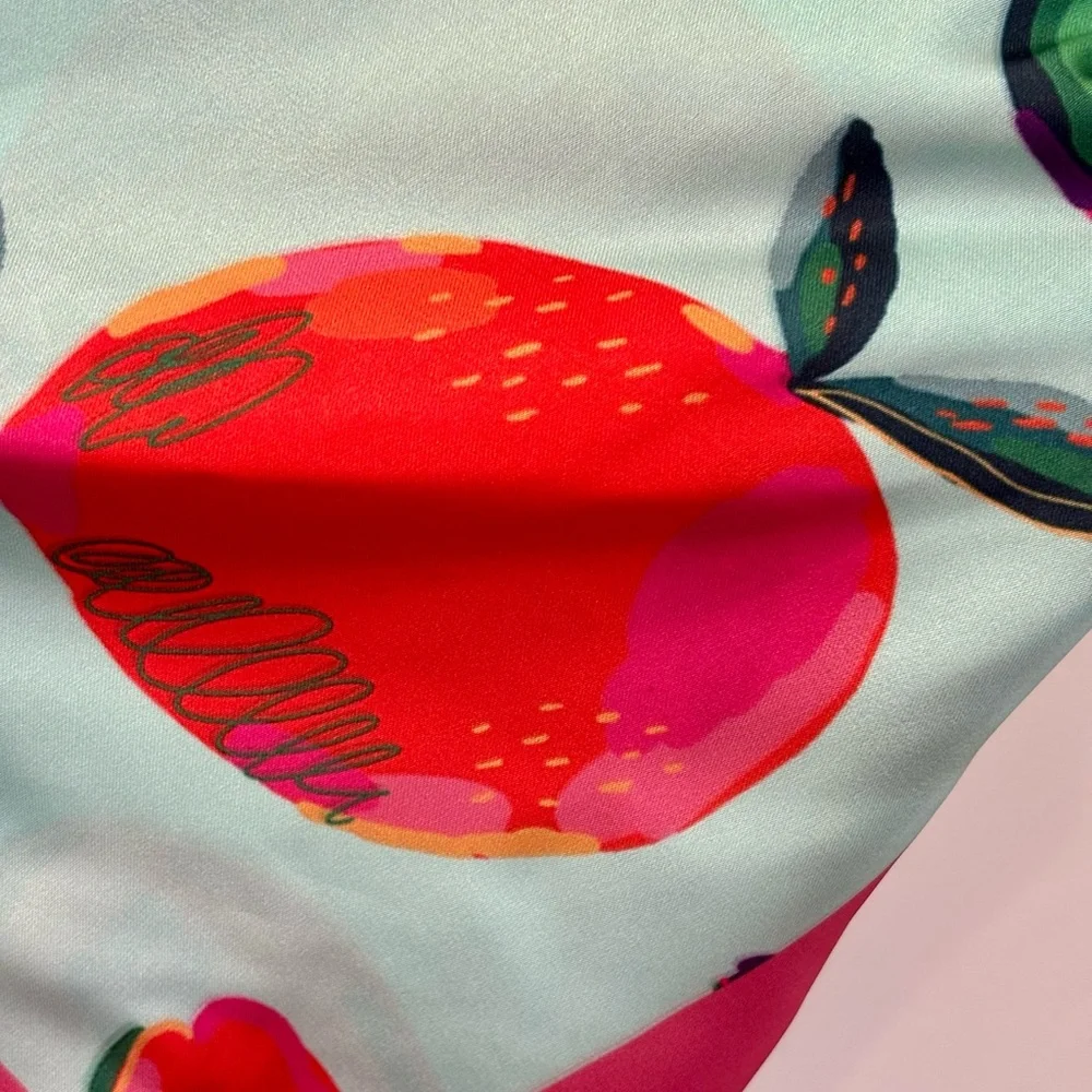 NWT Piper K silky fruit patterned scarf kerchief